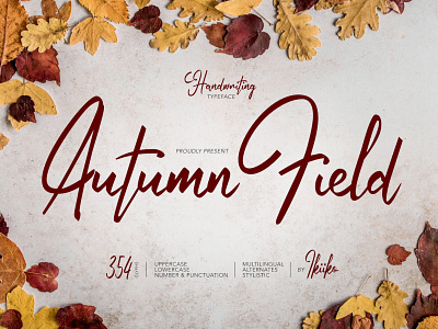 Autumn Field - Handwriting Font displayfont displaytype font handlettering handwriting handwriting font hipsterfont logo script signature signature font typeface typography vintagefont