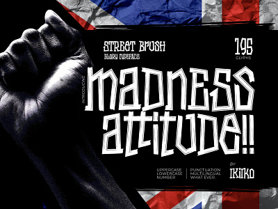 Madness Attitude - Street Brush Font