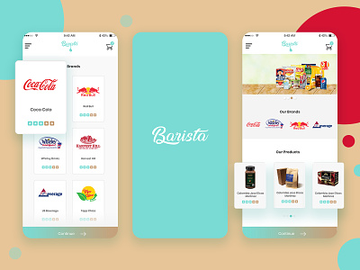 Mobile app - Barista app design design minimal mobile mobile app product design ui ux webdesign