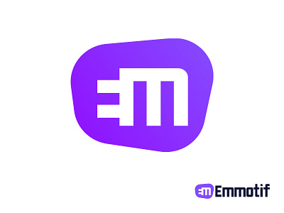 Emmotif logo concept for a startup