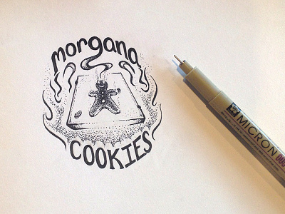 Morgana Cookies cookies league legends lettering micron morgana of skin stippling typography