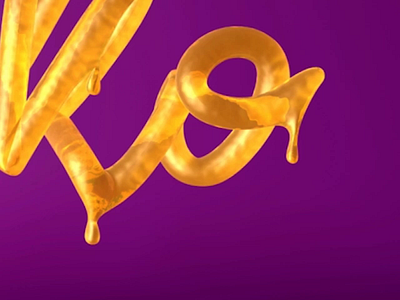 Animated word sticky after effects cinema 4d honey kinetic typography motion design russian sticky sweet word