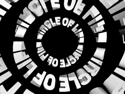 circle of life 3d letters blackandwhite bnw cd4 cinema 4d kinetic typography kinetictype kinetictypography letters motion design