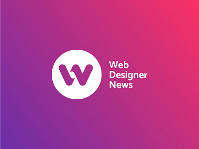 Logo Redesign Concept #1 (Web Designer News) designer logo n news purple red w logo web web designer news