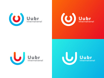 Logo Redesign Concept #2 (Uubr International) blue light blue marketing modern orange red telesales u logo