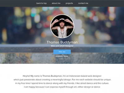 PSD Personal/Portfolio Website Template