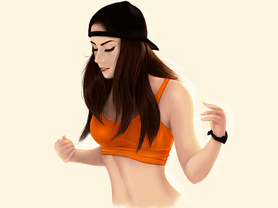 Shuffle Dancer Digital Portrait digitalart portrait