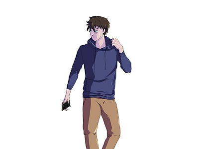 Miro Tamachiro : The Written anime character art character design concept art hoodie male manga stylized