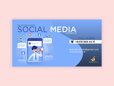 Business card design concept for "Brand Ocean" branding business card business card design design minimal social media design social media pack typography vector