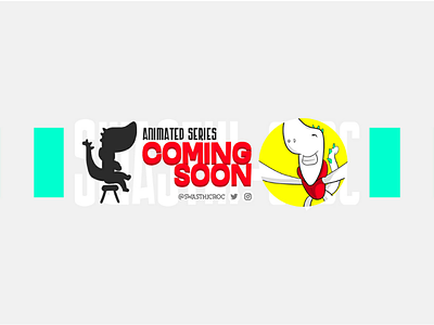 YouTube channel banner design for animated series 2d animated character animated series banner design comedy illustration minimal modern social media banner social media marketing social media post youtube youtube channel