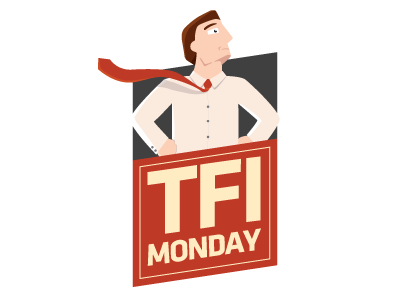 Thank F it's Monday business character illustration logo motivation vector