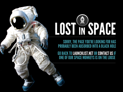 404 404 astronaut launchlist league gothic space
