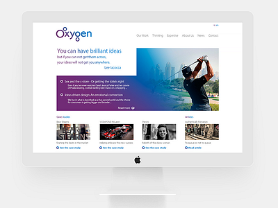 Oxygen website corporate financial layout oxygen pr web design webdesign website