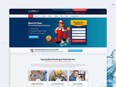 Homlane - Plumbing Web Template Design