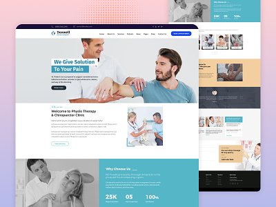 Doxwell : Physical Therapy Web Design chiropractor clinic design doctor healthcare logo massage medical orthopedic pharmacy physical therapy rehab rehabilitation ui wellness