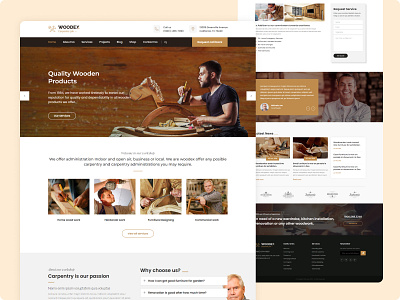 Woodex - Carpenter and Craftman Business Web Design