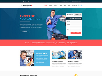 Plumber - Construction and Repairing WordPress Theme building construction constructor handyman painter plumber remodeling renovation repairs roofing