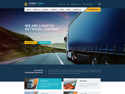 Logis Cargo - Logistics and Cargo WordPress Theme cargo delivery company logistics moving relocation shipment shipping transport services transportation trucks warehouse