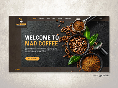 Coffee Design Inspiration branding design illustration ui website website concept website design website designer