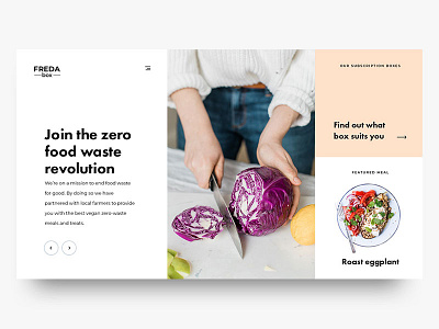 Freda Box - Zero Waste Subscription Box Service Homepage branding design ecofriendly ux vegan web web design zerowaste