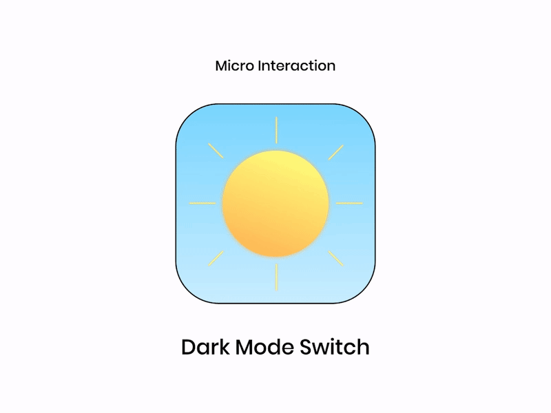 Dark Mode Switch | Micro Interaction dark mode dark mode button dark mode switch figma microinteraction ui animation ui design ui ux