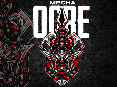 mecha ogre illustration vector