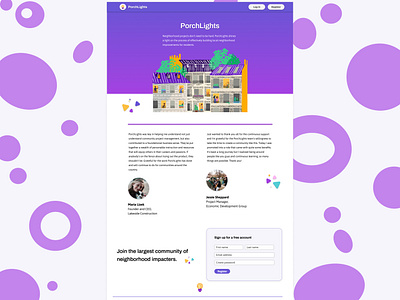 PorchLights Landing Page