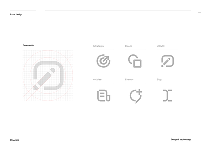 Icons Design branding grid icon design