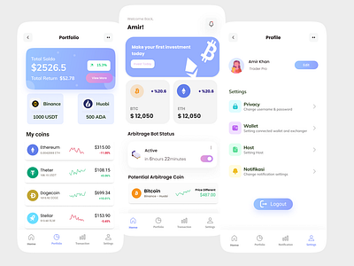 Crypto Arbitrage App UI