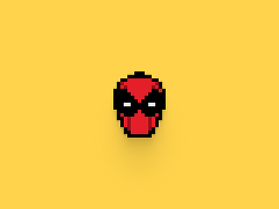 Deadpool pixel head deadpool head pixel