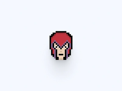 Magneto pixel head 16bit head icon magneto pixel pixel art