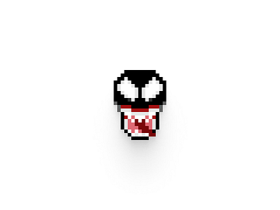 Venom pixel head 16bit head marvel marvelcomics pixelart pixelhead venom