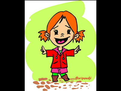Little girl (part 2) design desiigner digitalillustration digitalimage doodle drawing illustration illustrator vektor