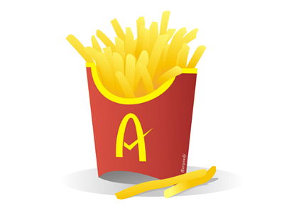 Fries clipart design drawing food fries illustration