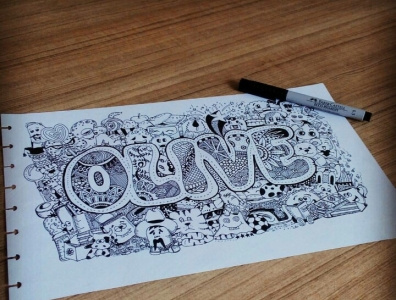 doodle name "olive" animation design doodle doodleart doodles drawing illustration vector