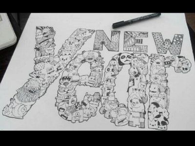 new year doodle art artwork design doodle drawing