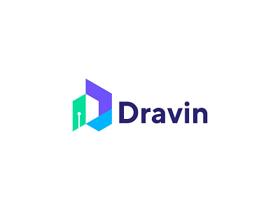 Dravin | D logo creative logo d d letter logo d letter mark d logo d symbol digital agency logo lettermark logo logo designer logo mark modern logo saas saas logo software company logo tech logo technology logo