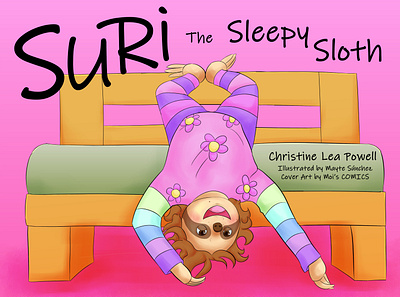 Suri the Sleepy Sloth Cover children book illustration illustration