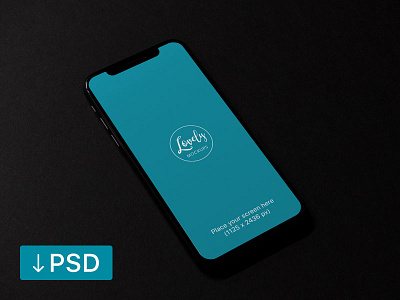 Black iPhone X (FREEBIE) apple free high resolution iphone x mock up mockup photorealistic photoshop psd workspace