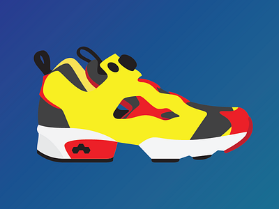 Reebok Insta Pump Fury flat footwear illustration kicks quinvdv reebok shoes sneakers