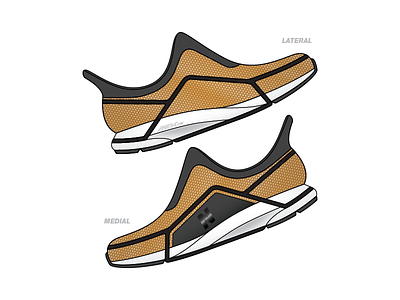 New Balance biomechanics concept car footwear design gold lamborghini new balance runner sneakers