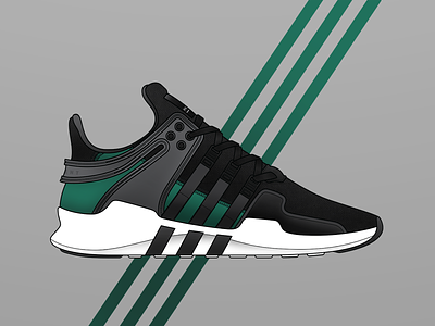 adidas EQT Support ADV adidas eqt equipment footwear future is now illustration illustrator photoshop sneakers support three stripes