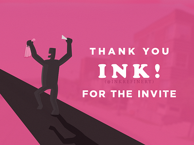 Thanks Ink! debut dribbble ink invite