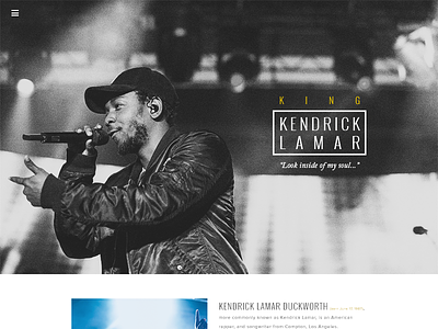 Kendrick Lamar Website - WIP