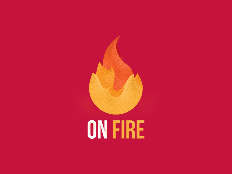 On Fire icon flames fire