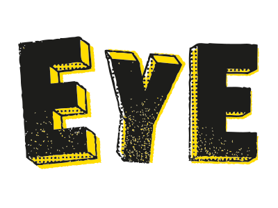 Eye-Catching 3d halftone lettering shadow texture type typography