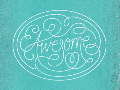 Awesome distress flourish lettering texture typography vintage