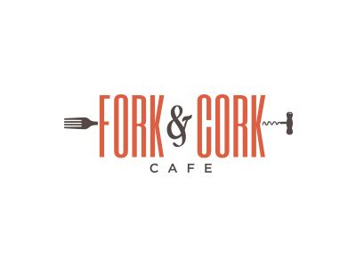 Forkcork logo simple typography