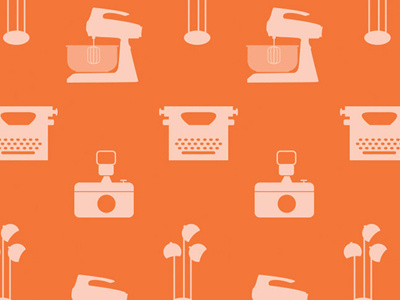 Flat Vintage Goods Pattern pattern flat design two color