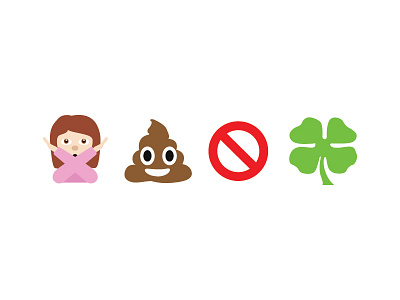 I Hope You're Not Shit Out Of Luck direct mail emojis flat